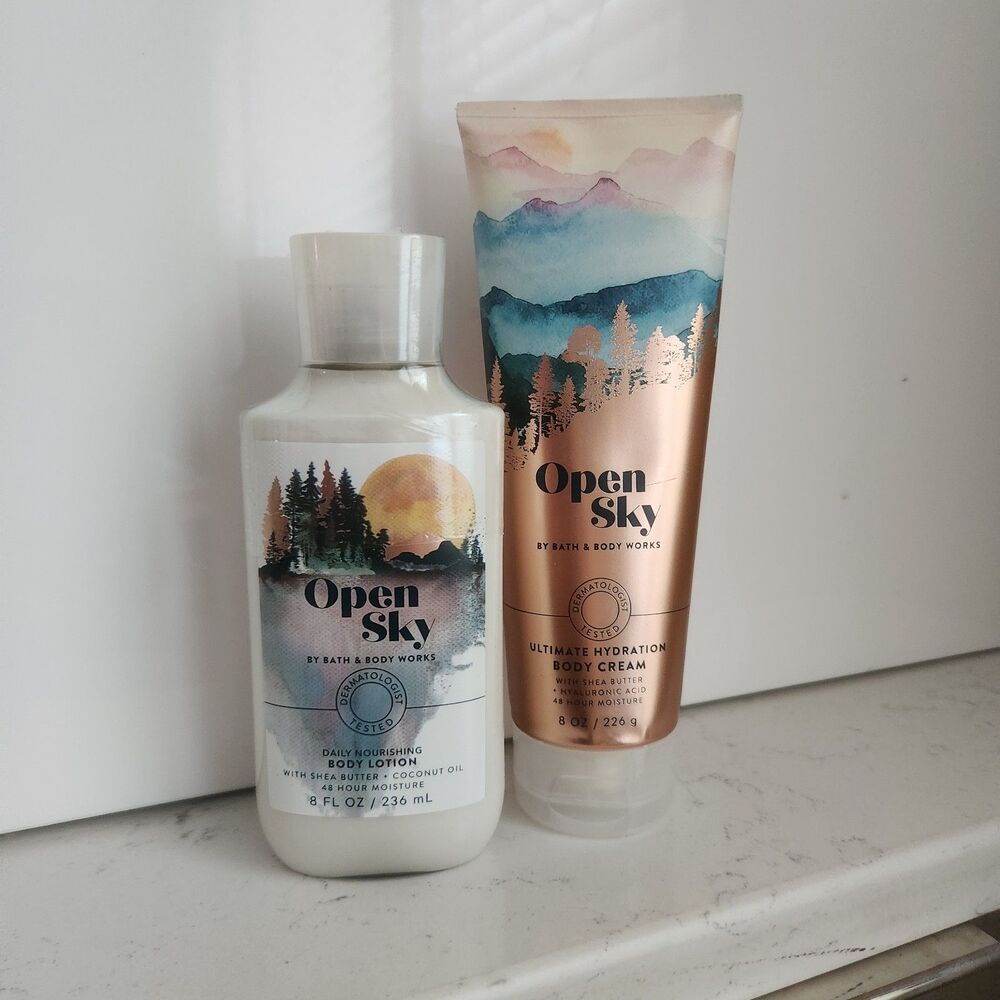 Bath & Body Works, BBW: OPEN SKY -body cream and body lotion. NEW